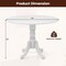 Costway Rustic Dining Table Wooden Dining Table with Round Tabletop & Curved Trestle Legs Natural/Walnut/Black/White/White&Walnut/White&Natural